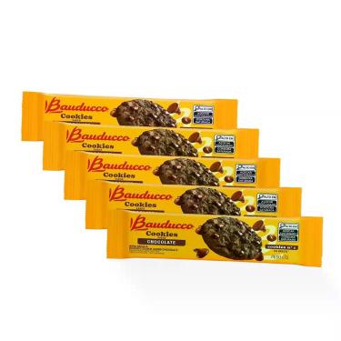 Imagem de Biscoito Cookies De Chocolate Bauducco Kit 5, Biscoito cookies de choc