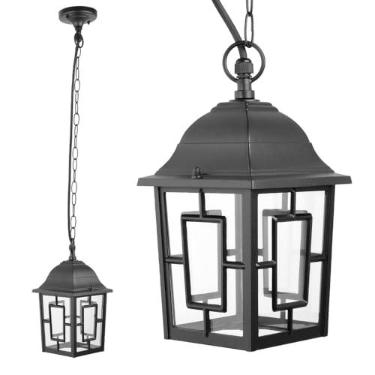 Imagem de Hoteche Luminária de teto externa, luz de teto de alumínio com classificação IP44 com soquete E27, luz de montagem embutida de local úmido para pátio, garagem, gazebo (lâmpada não incluída)