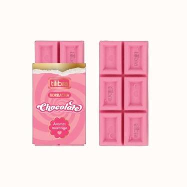 Imagem de Borracha Chocolate com Cheirinho - Tilibra -, Rosa