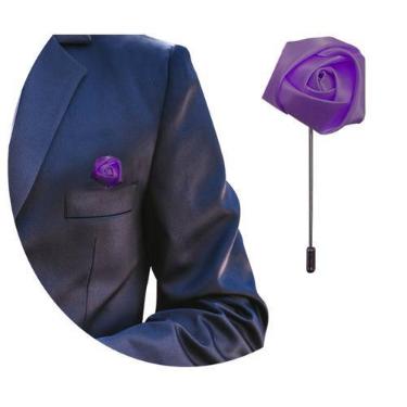 Imagem de Lapela Broche De Tecido Terno Casamento Noivo Padrinho Flor - RPires, 