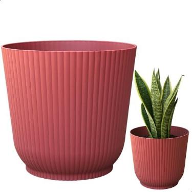 Imagem de Cachepot Talin Vinho 2,5L 16cm x 15cm de Polipropileno Duro e Resistente, Compativel com Sistema Autoirrigável - Vaso Decorativo Elegante para Plantas - Top Garden
