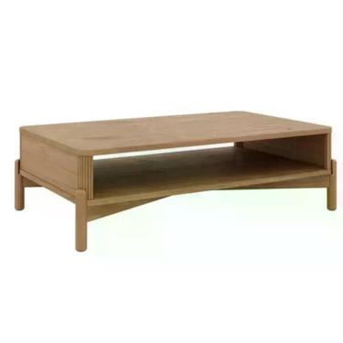 Imagem de Mesa de Centro Nest Retangular MDF Madeira Maciça 102CM Tauari Finestra Móveis
