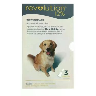 Imagem de Anti Pulgas Revolution 240 Mg 20,1 - 40 Kg Com 3 Pipetas - Congratulat