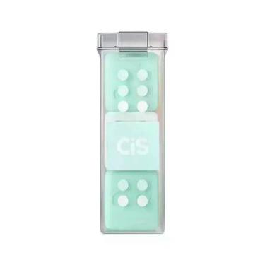 Imagem de Borracha CIS Mini Dadinhos em Formato de Mini Cubinhos Fantasia com 1 Potinho 3 Unidades Verde