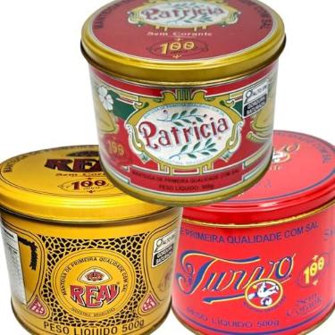 Imagem de COMBO 3 Manteigas - REAL - PATRICIA - TURVO - Latas 500g - Sem conservantes - 100 Anos Tradição artesanal interior mineiro