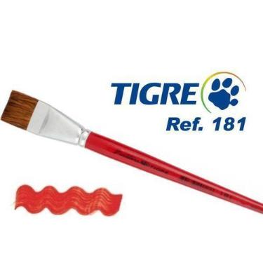 Imagem de Pincel Tigre Chato Reto 181 22 Orelha de Boi