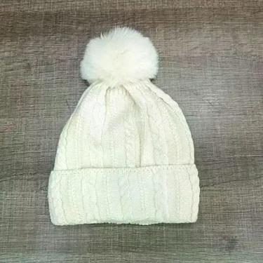 Imagem de Gorro Touca Infantil com Pompom Forrada para Inverno - oem, Bege