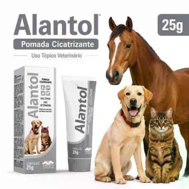 Imagem de Alantol Pet 25g Pomada Cicatrizante para Cães e Gatos Vetnil