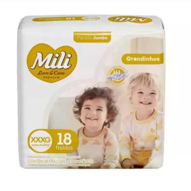Imagem de Fralda Jumbo Grandinhos Love & Care XXXG C/18 - Mili