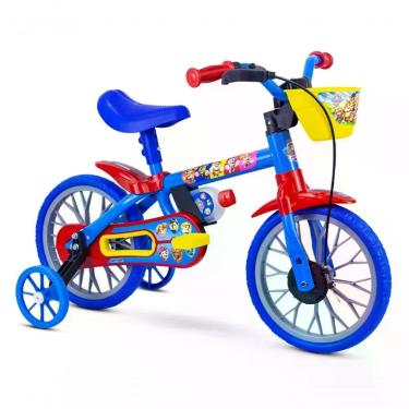 Imagem de Bicicleta Infantil Patrulha Canina Aro 12 com Limitador de Giro e Guidão Ajustável Nathor