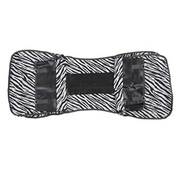 Imagem de AUNMAS Bolsa de transporte do banco traseiro, pacote de transporte do banco traseiro, fivela dupla, 2 compartimentos grandes de lona para uso externo (estampa de zebra)