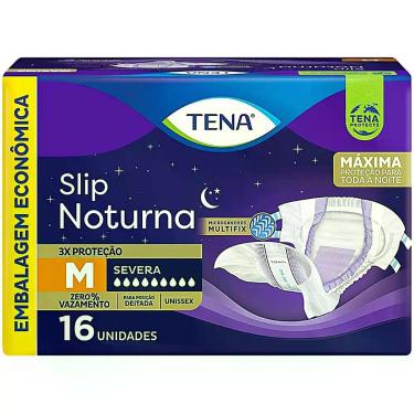 Imagem de Fralda Geriátrica Tena Slip Noturna Tam M 16 unidades
