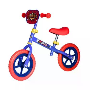 Imagem de Bicicleta de Equilíbrio sem Pedal Aro 12 a Partir de 01 Ano Assento Confortável Azul Unitoys