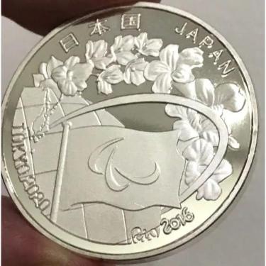 Imagem de Moeda Medalha Bandeira Olimpíadas Paraolimpica Rio 2016 Tókio 2020 - Souvenir