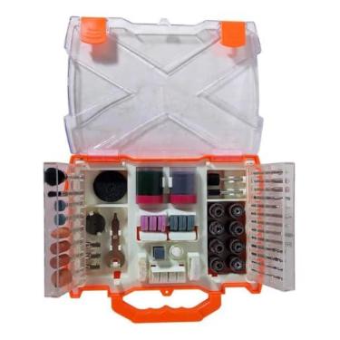 Imagem de Kit 99 Acessórios para Micro Retífica com Ponteiras Lixas Discos Bestfer BFH2328