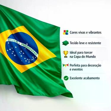 Imagem de Bandeira Brasil Capô Carro Copa Do Mundo Brasil Pronta Entrega - Rick 