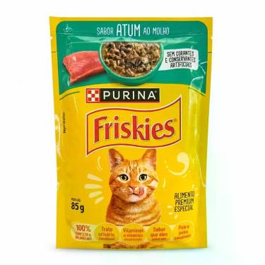 Imagem de SACHÊ FRISKIES ATUM AO MOLHO 85G Alimento Úmido para Gatos Saboroso e 