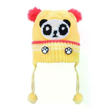 Imagem de Touca Gorro Infantil Amarela Panda Tamanho único