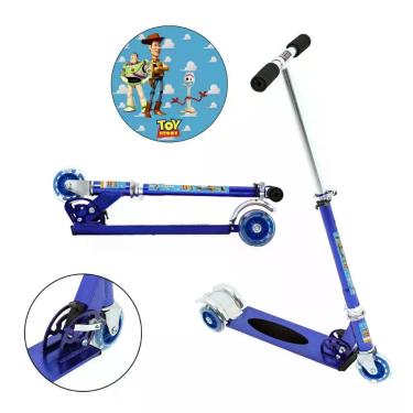 Imagem de Patinete Toy Story Disney 3 Rodas Ajuste de Altura Azul - DM Radical