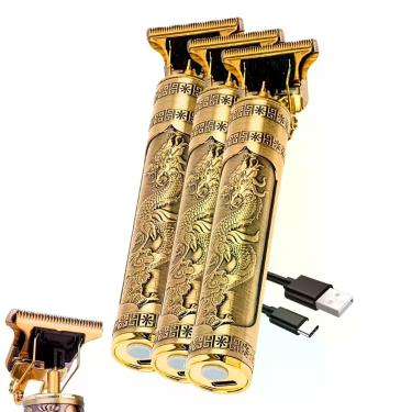 Imagem de Kit com 3 Máquinas De Cortar Cabelo Acabamento Profissional Sem Fio - 