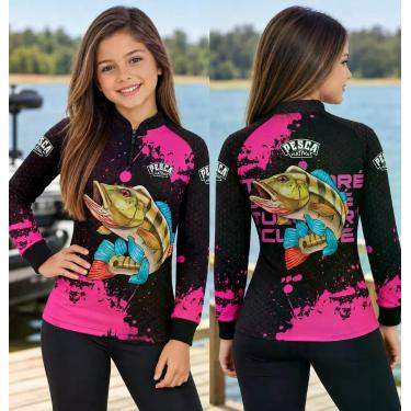 Imagem de Camisa Camiseta De Pesca Tucunaré Infantil Com Proteção Uv50 - Pesca N