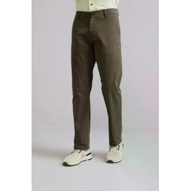 Imagem de Calça Chino Comfort - Highstil Oficial, 40, Verde oliva