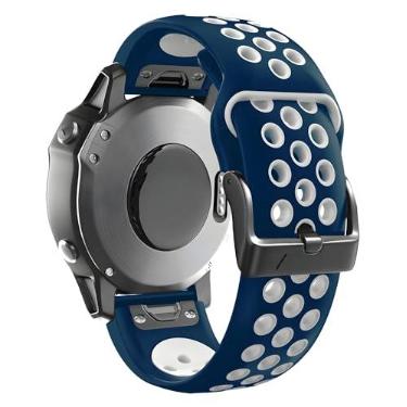Imagem de BEFIA Pulseira de relógio de 26 mm para Garmin Fenix 8 51 mm 5x 6x pro 7x pro safira solar, quickfit 26 pulseiras para Garmin enduro tactix delta azul branco