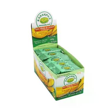 Imagem de Bananinha Sem Adição De Açúcar Paraibuna Contendo 20 Unidades De 23g C