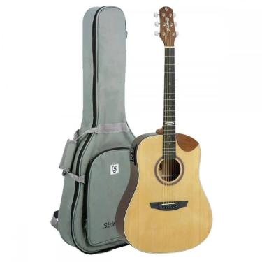 Imagem de Violao Eletrico Strinberg Folk Aço Sd201hc Ns Natural Fosco
