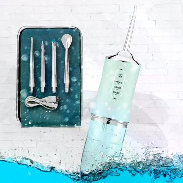 Imagem de Higienizador Bucal Recarregável Com Jato Potente Para Remover Placa Ba