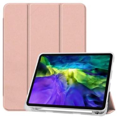 Imagem de Zrengp Capa para tablet Apple iPad Pro 12.9 3ª 4ª geração (versão 2018 2020), capa de couro leve com suporte fólio para Apple iPad Pro de 12,9 polegadas, 3ª e 4ª geração (FG-ouro rosa)
