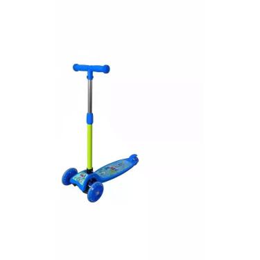 Imagem de Patinete Infantil 3 Rodas Luz Ajuste Altura Azul - Congratulations Sto
