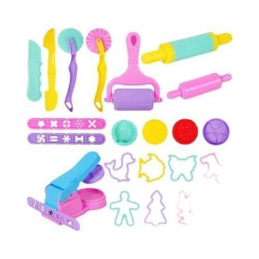Imagem de Kit De Modelagem De Massa De Argila Para Crianças Com Cortadores De An