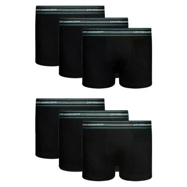 Imagem de Kit 6 Cueca Box Boxer Infantil Lupo Masculino Kids Original - Preto - 