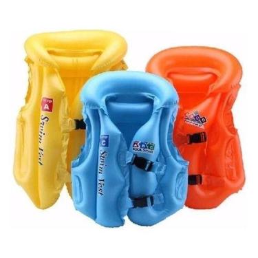 Imagem de Colete Infantil Salva Vidas Inflável Piscina - Maxsol, Laranja