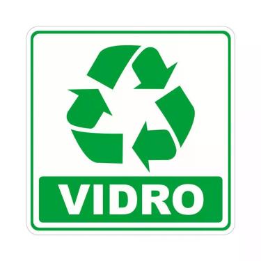 Imagem de Adesivo Lixo Reciclavel 15cmx15cm Nome Do Desenho Vidro