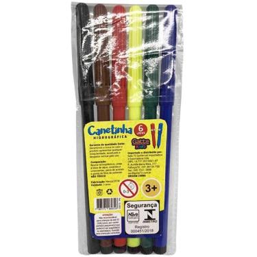 Imagem de Caneta Hidrografica Hidrocor KIDS 6 Cores - Make