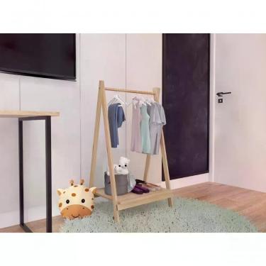 Imagem de Arara Cabideiro Organizador Infantil Montessoriana Leve