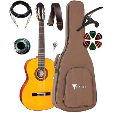 Imagem de Violão Canhoto Eagle Dh69 Eletroacústico Com Bag + Acessórios (STVG)