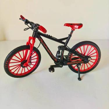 Imagem de Miniatura Bicicleta Mountain Bike Full Suspension Metal 19cm - Vermelh