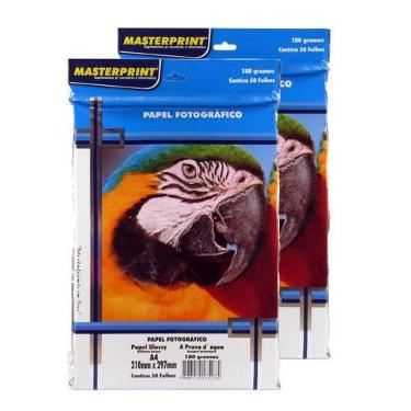 Imagem de Papel Fotográfico Glossy Masterprint A4 180 Gramas 100 Folhas