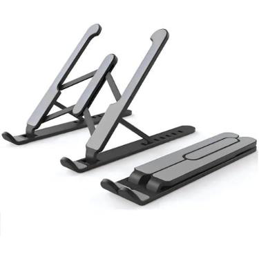 Imagem de Suporte Notebook Ajustável e Base para Tablet e Netbook - Ergonômico, Dobrável, Regulável, Leve e Apoio Universal