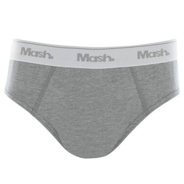 Imagem de Cueca Slip Mash 193.01 Infantil Fibra Natural 100% Algodão, P, Cinza