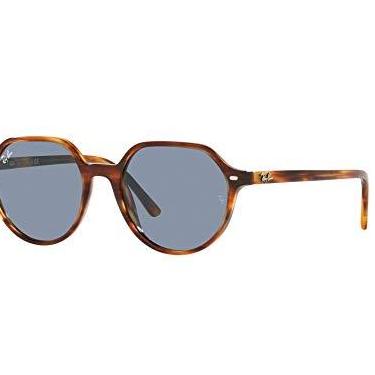 Imagem de Óculos de Sol Ray-Ban Thalia 0RB2195 954/62 Tam 53 / Marrom - Lentes Azul