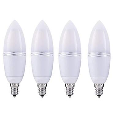Imagem de Lâmpadas LED E12 12W Candelabro LED (equivalente a 100 Watts) Branco Quente 3000K Lâmpadas LED Milho Lâmpadas de Vela LED 12 Watts, Base de Vela Pequena E12, Não Regulável, Pacote com 4