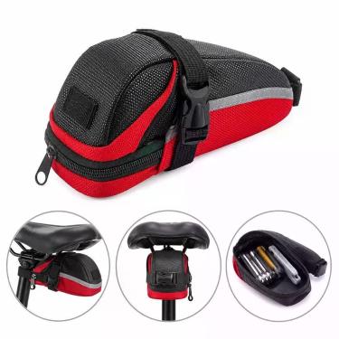 Imagem de Bolsa de Selim para Bicicleta Mochila Impermeável com Zíper e Engate Rápido Preto Yeet