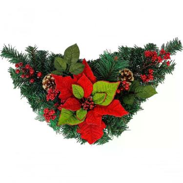 Imagem de Guirlanda Natalina Festão Decorativo De Natal Pinha Natural 60cm