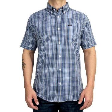 Imagem de Camisa Quadriculada Manga Curta Dawson, Azul, M