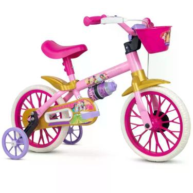 Imagem de Bicicletinha para Menina aro 12 com Rodinha Princesa Nathor, Rosa, Mul