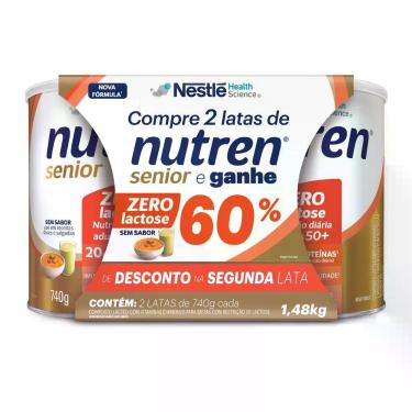 Imagem de Nutren Senior Zero Lactose Sem Sabor Ganhe 60% de Desconto na Segunda 
